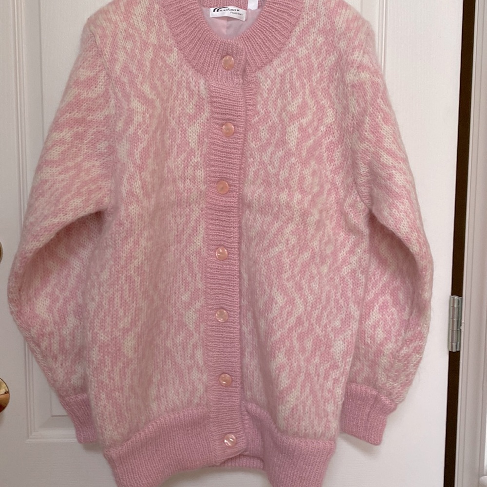 Well made fully lined button down sweater coat (never worn)